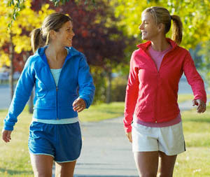 women walking to lose weight