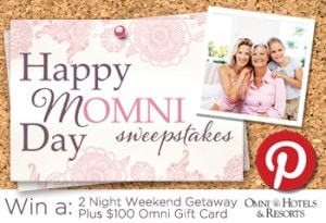 Omin Hotels & Happy MOMNI Day Sweepstakes 2 Mothers Day Pinterest Sweepstakes Happy Momni Day