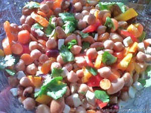 Chickpea Salad with Cilantro and Goat Feta_ Vanessa Case