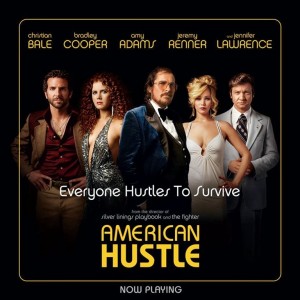 AMERICAN HUSTLE, British poster art, from left: Bradley Cooper, Amy Adams, Christian Bale, Jennifer Lawrence, Jeremy Renner, 2013. ©Columbia Pictures