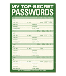 My Top Secret Passwords