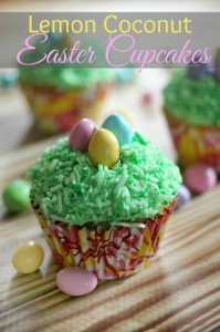 Lemon Coconut Easter Cupcakes