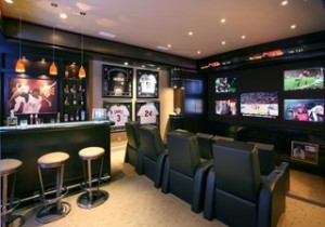 contemporary home theater