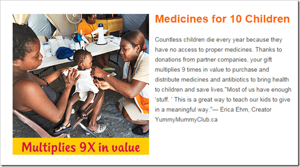World Vision Christmas Gift Guide @DownshiftingPRO Wishlist - Medications