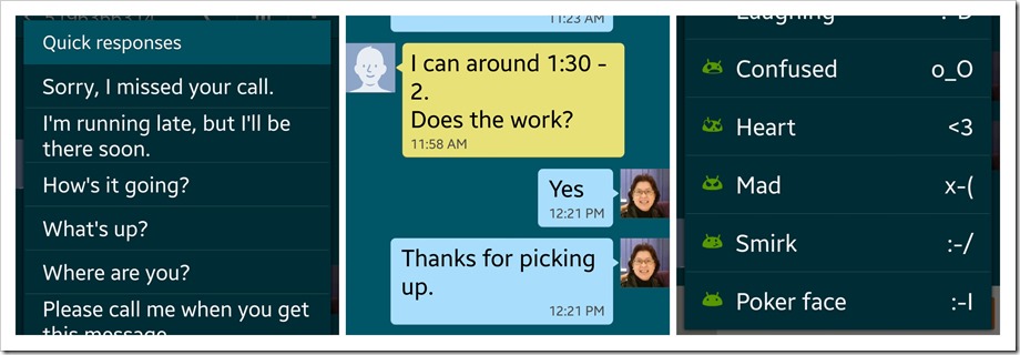Font Quick Responses & Smiley Faces