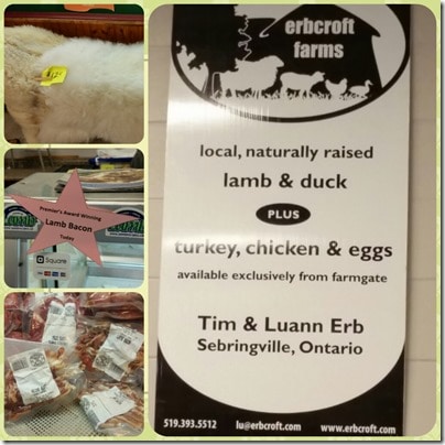 erbcroft farms at the Stratford Winter Market - Lamb and Duck