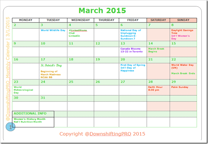 Editorial Calendar - Click on image to get PDF & Print @DownshiftingPRO https://files.acrobat.com/a/preview/4be84044-4dfb-4afb-bb23-b9fd637aa0fe
