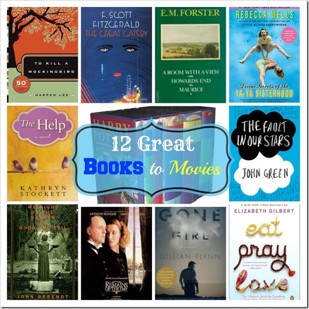 12 Books that Made Great Movies... Travel through Lit 4 Books that Made Great Movies