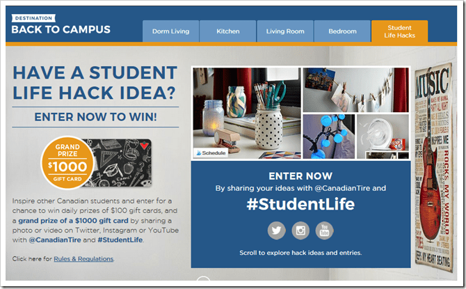 Enter to Win @CanadianTire #StudentLife Hack Contest! @DowshiftingPRO
