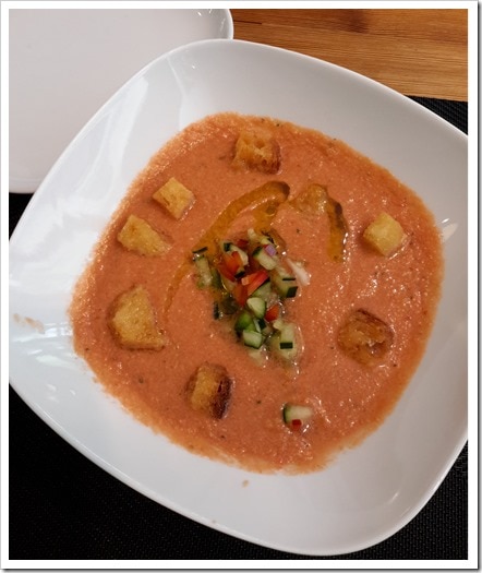 Gaspacho at bcnKitchen Spanish Cooking Class Barcelona Spain #TBEX