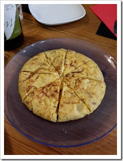Tortilla at bcnKitchen Spanish Cooking Class Barcelona Spain #TBEX