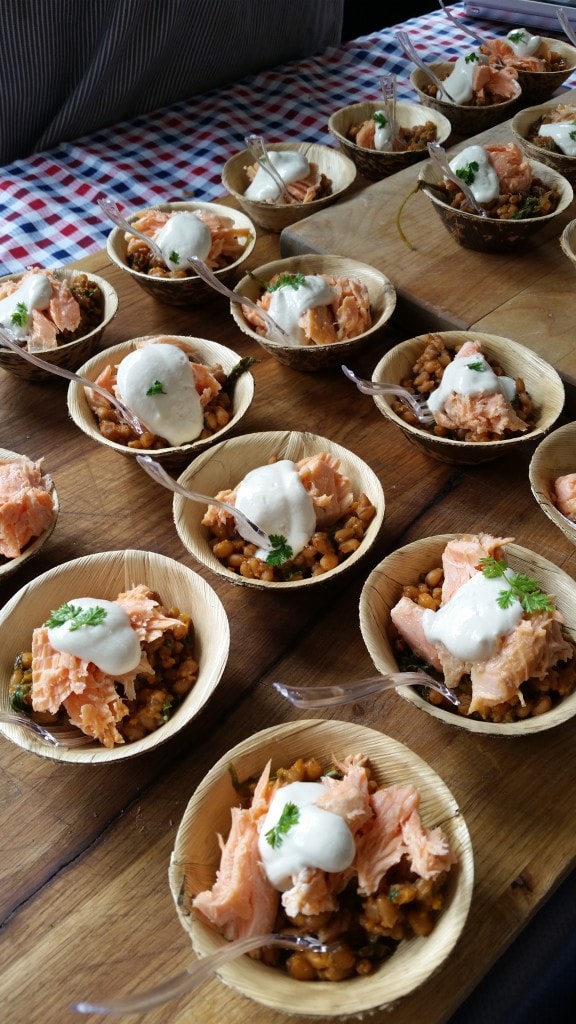 Toronto Food and Wine Festival at the Evergreen Brick Works 9 Atlantic Salmon on a bed of grains with cumin, sumac, cayenne pepper and other magical ingredients