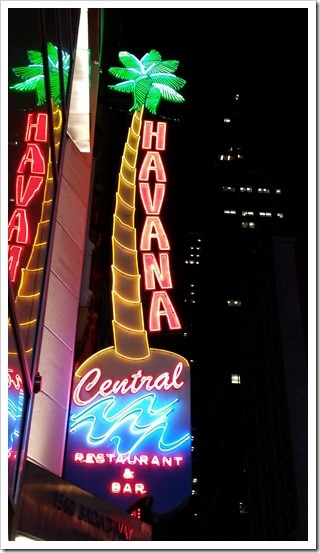 Havana Central Restaurant Review Time Square NYC @DownshiftingPRO_Sign1