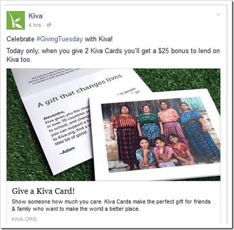 kiva_Giving Tuesday @DownshiftingPRO kiva_Giving Tuesday @DownshiftingPRO