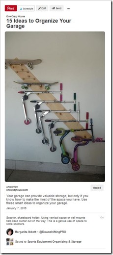 Sports Equipment Organization_Scooter Wall Mount 