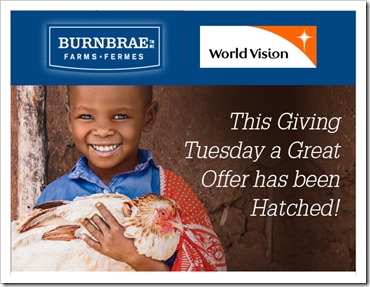 World Vision Burnbrae Farms Giving Tuesday DownshiftingPRO 1