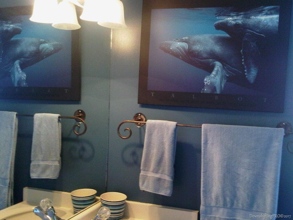 Bathroom Makeover - DownshiftingPRO - My Benjamin Moore Home Benjamin Moore - Georgian Bay HC-782