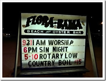 Good Eats in Gulf Shores & Orange Beach Alabama - Go Because of the Seafood #TBEXhuntsville 39 Flora-Bama Orange Beach Alabama