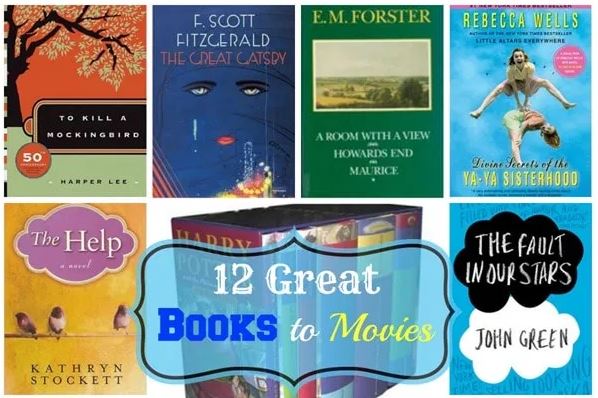 12 Great Books to Movies @DownshiftingPRO