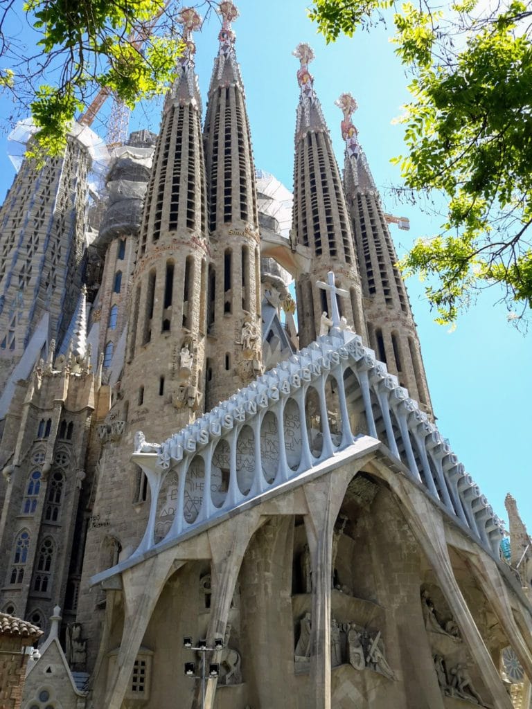 15 Top-Rated Europe City Breaks To Travel to in 2024 4 The Passion Facade of the Sagrada Familian in Barcelona Modernista Architecture @DownshiftingPRO