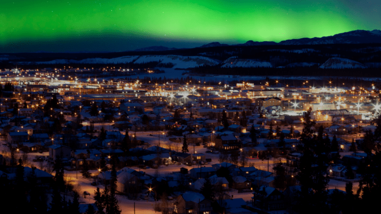 Northern Lights over Whitehorse YK photo credit Canva PRO