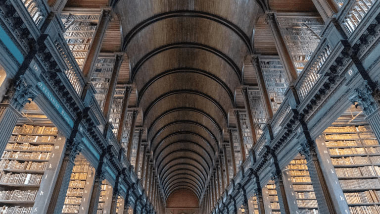 Library of Trinity College in Dublin Ireland - home to the Book of Kells
