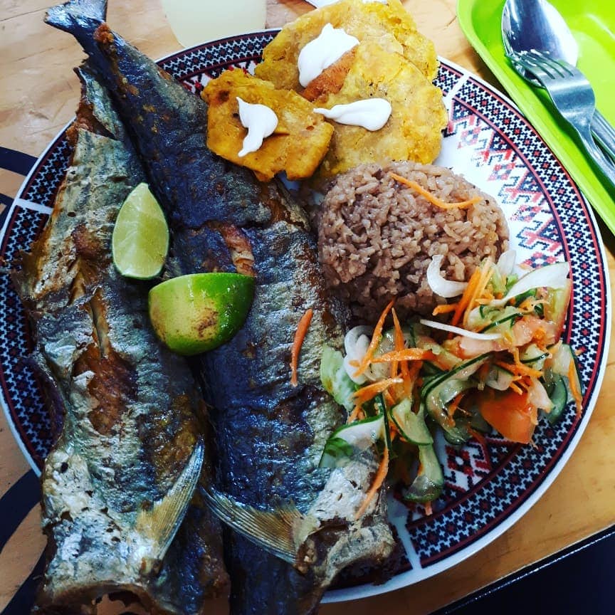 Fried Fish from a stall in La Perseverancia Market in Bogota Colombia @DownshiftingPRO