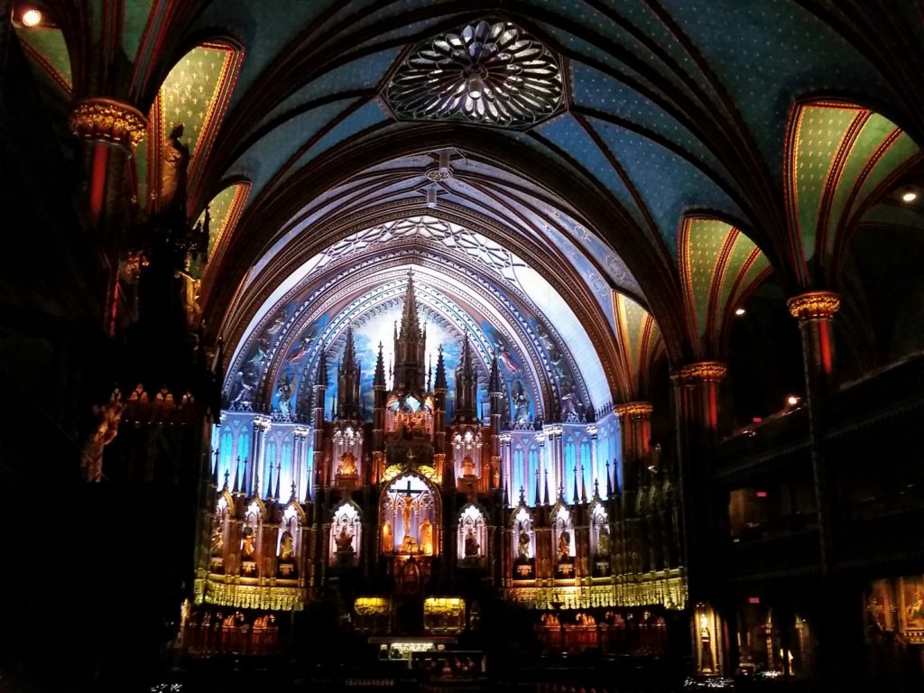 Notre Dame Cathedral in Montreal Quebec @DownshiftingPRO