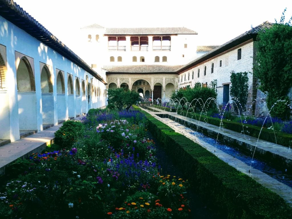 he Palacio de Generalife was the summer palace and country estate of the Nasrid rulers of the Emirate of Granada in Al-Andalus