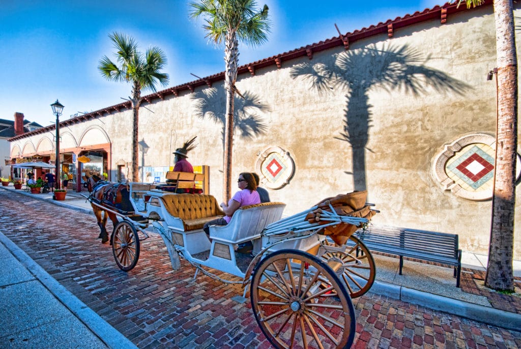 What's New in St. Augustine - a romantic carriage ride on Aviles Street in St. Augustine, Florida