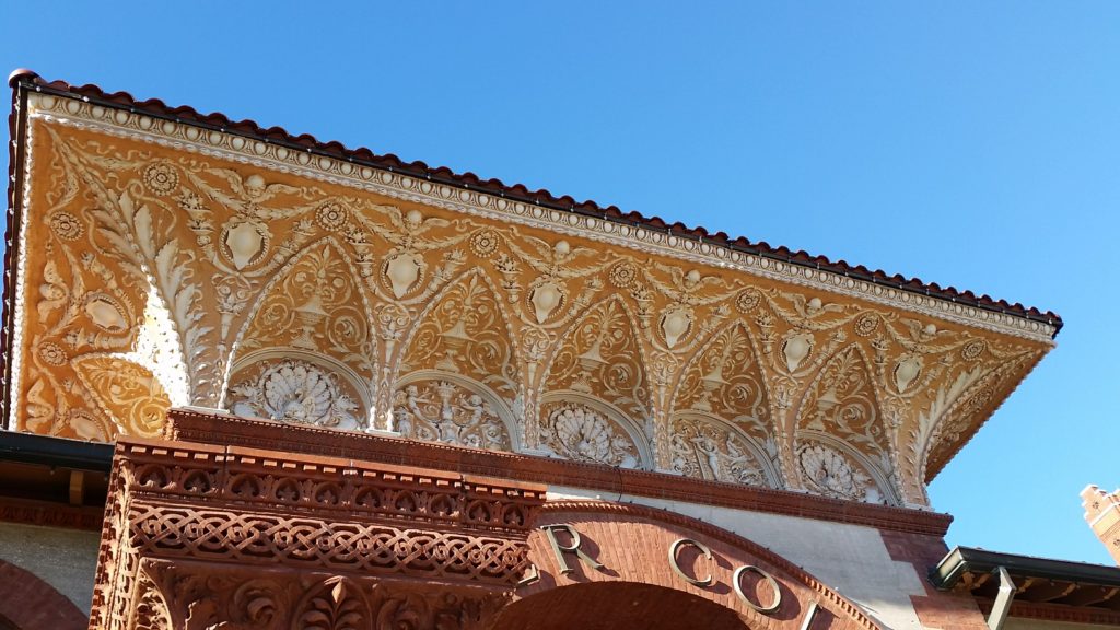 What's New in St. Augustine - Details of Flager College roof.