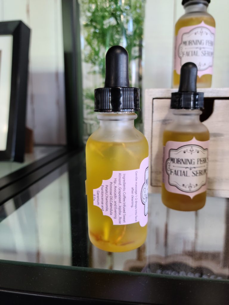 Morning Perk Serum from the Paris Apothecary in Wincey Mills Co. Market in Downtown Paris Ontario