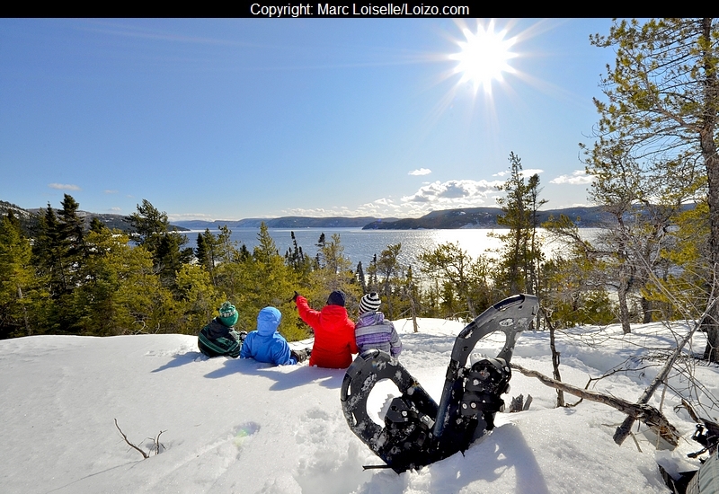 Family Travel in Québec Maritime - Ferme 5 Étoiles Family Farm is a must-see - 2023 UPDATE 7 Ferm 5 etoiles Marc Loiselle Loizodotcom family snowshoeing