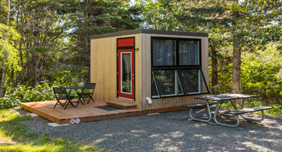 10+ Quirky & Unique Accommodations in Quebec Maritime 8 These MicrOcube are adorable and unique accommodations in Quebec Maritime