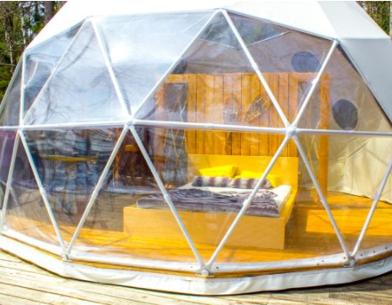 Your Guide to Where to stay in Quebec: Unique Farms to Futuristic Pods in the woods 7 Spectacular Dome in Parc Aventures Cap Jaseaux Saguenay Lac St Jean es