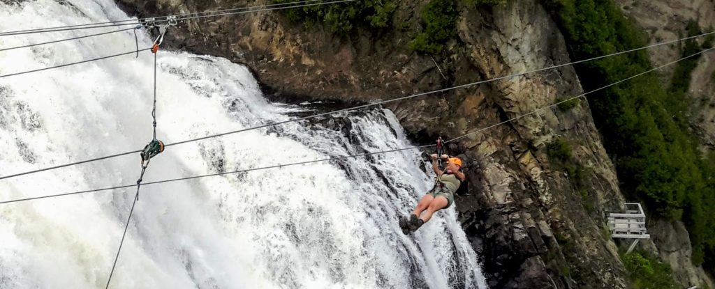 Day Trips from Quebec City - Montmorency Falls Park - Stunning, Spectacular 3 Ziplining across Montmorency Falls in Quebec