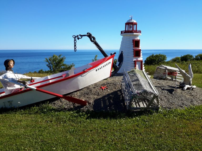 miniature lighthouse Cap des Rosiers Quebec