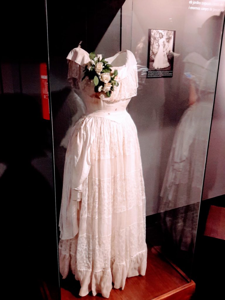 Brides dress at the Lloret de Mar Maritime Museum in Spain