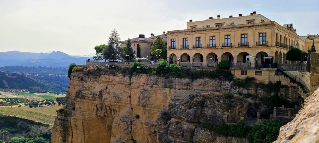 Best things to do in Ronda Spain 2 Parador Ronda overlooking el Tejo Gorge Ronda Spain @DownshiftingPRO