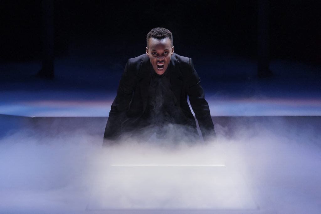7 Amaka Umeh as Hamlet in Hamlet. Stratford Festival 2022. Photo by David Hou. Hamlet DHou 196