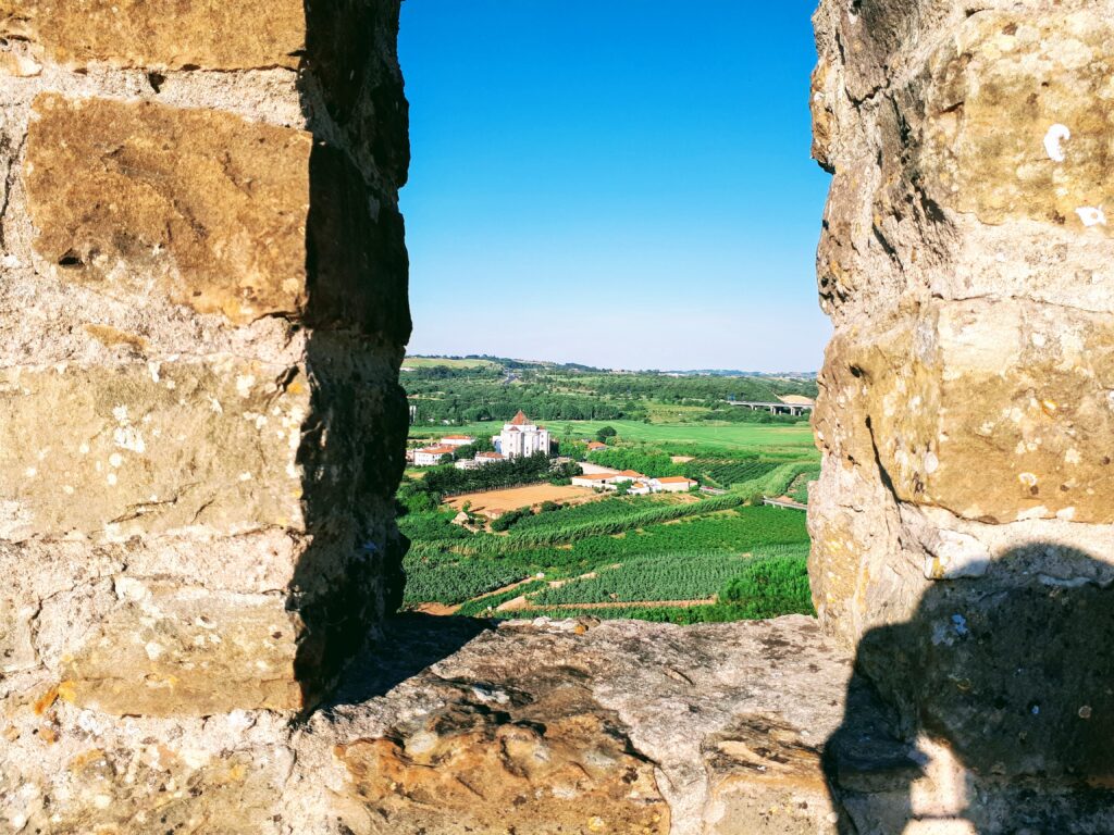 Great Day Trips from Lisbon - view of the valley from Obidos Castle ramparts - @DownshiftingPRO