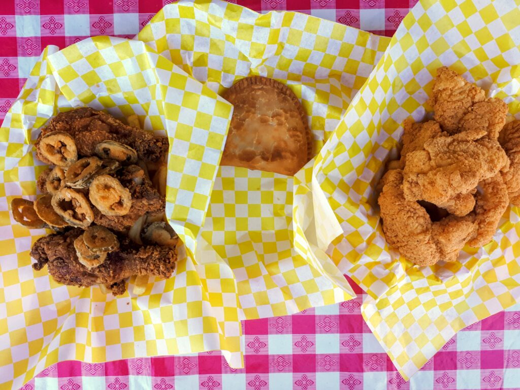 Signature Cocktails & Good Eats in New Orleans #onetimeinNOLA 36 Carni food at Armstrong Park in New Orleans 2019