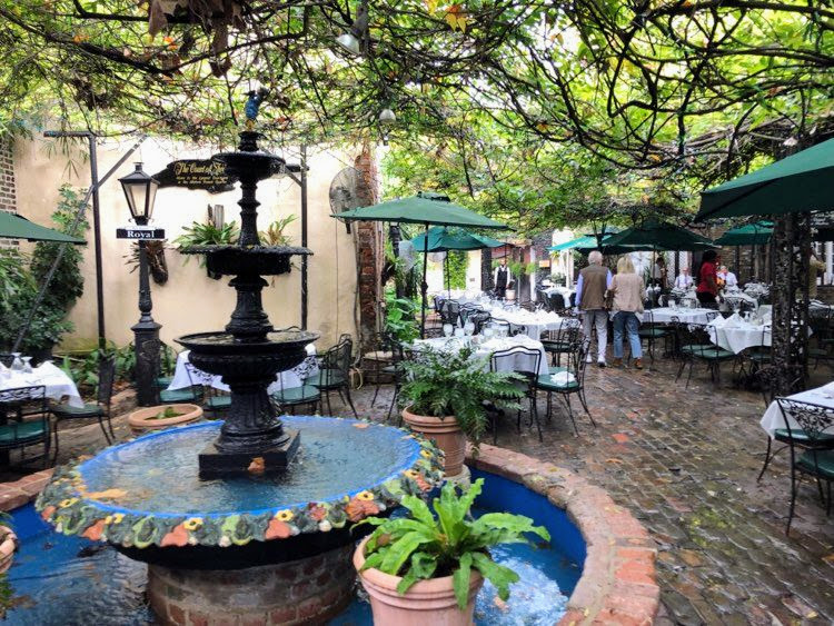Beautiful courtyard at The Court of Two Sisters in the French Quarter 