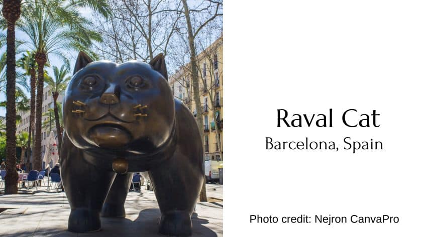Rotund People and Animals are The focus of the Botero Museum in Colombia - Bogota & Medellin 17 El Gato del Raval Fernando Botero Barcelona Spain