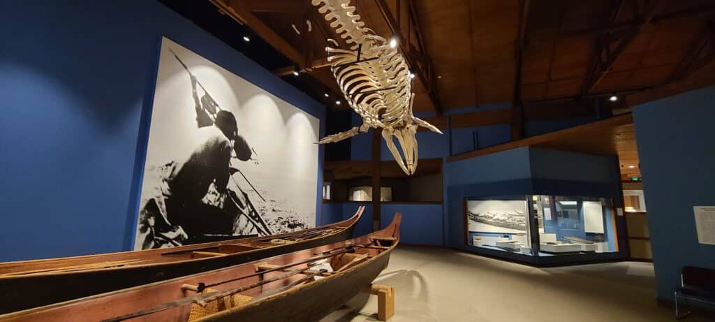 Whale canoe at the Makah Museum and Research Center in Neah Bay Washington