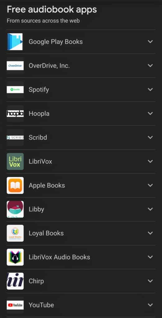 You can access audiobooks with any number of apps. Some are free some are not. Access audiobooks on your phone with Libby.
