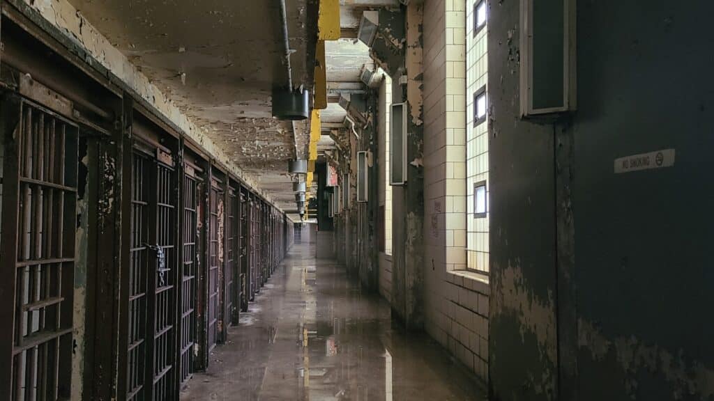 The cell block in Joliet Prison - Museums on Route 66