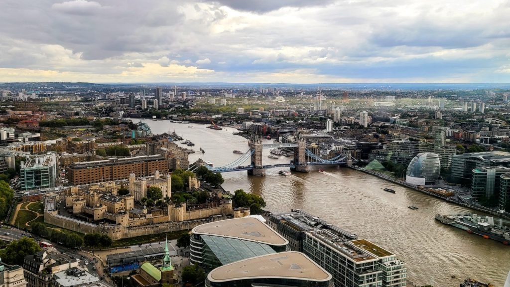 The Ultimate Guide of Things To Do in London, England 23 Thames River Tower Bridge Sky Garden view