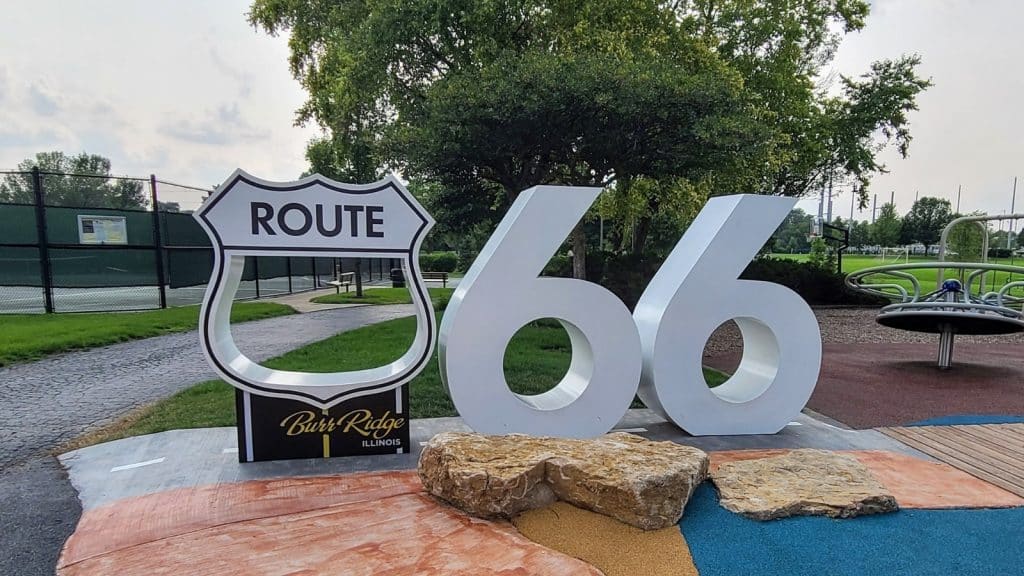 Buckle Up! 21 Incredible Attractions Along Illinois' Route 66 7 Burr BridgeIL Route 66 sign Photo Credit DownshiftingPRO