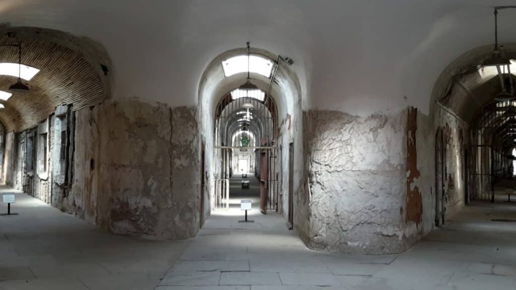 Centre of Eastern State Penitentiary Historic Site Photo Credit DownshiftingPRO